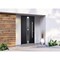 Vdomdoors Steel Door Deux 1755 Black Enamel Stainless Inserts Single Modern Painted DEUX1755EXD-BLK-W36 x H80-Right-hand Inswing - alternate 3