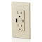 Leviton USBReceptacle, 15A, Almond, Thermoplastic GUAC1-T - alternate 4