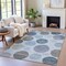 Homeroots 3' X 5' Blue And Gray Geometric Washable Indoor Outdoor Area Rug 630561 - alternate 3