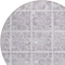 Homeroots 8' Lavender And Silver Round Medallion Washable Indoor Outdoor Area Rug 589340 - alternate 5