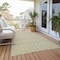 Homeroots 5' X 8' Light Green Damask Washable Indoor Outdoor Area Rug 563857 - alternate 4