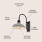 Jonathan Y Stanley 12.25" 1-Light Farmhouse Industrial Iron LED Gooseneck Arm Outdoor Sconce, Gray JYL7614D - alternate 5
