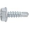 Auveco Hex Washer Head Tapping Screw with Tek Point #6 x 1/2in - Zinc, 100PK 24110 - alternate 1