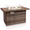 Serenelife Sturdy Wicker Base Propane Fire Pit Table with Tile Top, Patio Heater & Propane Heater, Sliding SLNFTAL26 - alternate 1