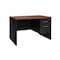 Hirsh Desk Pedestal, 30 in D X 29 1/2 in H, 48 in W X Steel, Black/Walnut 20539 - alternate 1
