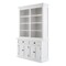 Homeroots 87" White Solid Wood Adjustable Four Tier Bookcase 397123 - alternate 6
