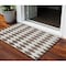 Homeroots 3' X 5' Brown Geometric Washable Indoor Outdoor Area Rug 577019 - alternate 1