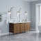 James Martin Vanities Brittany 72" Dbl Vanity, Pecan w/ Sgl Hole 3 CM White Zeus Silestone Top and Matching Backsplash 655-V72-PCN-1WZ - alternate 6