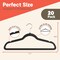 Campior Premium Velvet Non-Slip Hangers, Heavy Duty, 360 Deg Swivel Hook, Black Velvet Finish, 20PK CMPVVH20BK - alternate 7