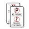 Signmission No Parking Prohibido Estacionarse With Symbol, 12'' X 18'' 2 Signs, Heavy Gauge Aluminum, 2PK A-1218-2PACK-23595 - alternate 1