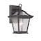 Homeroots Matte Black Birdhouse Shape Outdoor Wall Light 398535 - alternate 1