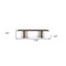Homeroots 118" Brown And Brass Stainless Steel Double Pedestal Base Dining Table 487879 - alternate 4