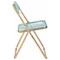 Leisuremod Lawrence Acrylic Folding Chair with Gold Metal Frame, Jade Green, 2PK LFG19G2 - alternate 6