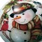 Homeroots Winter Wreath Forest Snowman Hand Painted Mouth Blown Glass Ornament 477546 - alternate 4