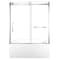 Kingston Brass 60" Acrylic Alcove Right-Hand Drain Tub with Left Sliding Tub Door, White/Polished Chrome KVTDE603121R1 - alternate 1