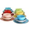 Elama Sebastian 24 Piece Double Bowl Stoneware Dinnerware Set in Assorted Colors ELM-SEBASTIAN24 - alternate 3
