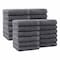 Arkwright Home Family Essentials Washcloths 12x12 Dark Grey - Case of 144, 24PK FEWC-24PK-DG - alternate 1