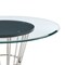 Homeroots 48" Clear And Silver Glass And Stainless Steel Pedestal Base Round Top Dining Table 569437 - alternate 5