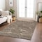 Homeroots 5' X 8' Brown And Ivory Abstract Washable Indoor Outdoor Area Rug 601039 - alternate 5