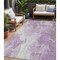 Homeroots 5' X 8' Lavender And Ivory Abstract Washable Indoor Outdoor Area Rug 617783 - alternate 1