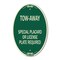 Signmission Tow-Away Special Placard or License Plate Req, 12 In X 18 In Architectural, Heavy Gauge Aluminum A-OV-G-1218-22796 - alternate 1