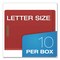 Pendaflex HD Pressboard End Tab Folders, Expands 2.5", 2 Dividers, 6 Fasteners, Letter, Red, 10PK H1250R - alternate 3