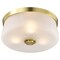 Nuvo Lune, 3 Light Flush Mount, Vintage Brass Finish, Etched White Glass 60/8230 - alternate 3