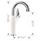 Blanco Artona Bar 1.5 GPM, PVD Steel/White 526386 - alternate 3