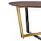 Homeroots 48" Brown And Gold Iron Sled Base Round Top Dining Table 569435 - alternate 4