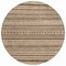 Homeroots 8' Chocolate And Taupe Round Striped Washable Indoor Outdoor Area Rug 615334 - alternate 3