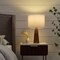 Homeroots 20" Ivory Solid Wood USB Table Lamp With Ivory Drum Shade 530951 - alternate 4