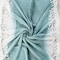 Homeroots 50" X 60" Blue and White Woven Cotton Ombre Throw Blanket with Fringe 516578 - alternate 4