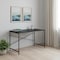 Homeroots 47" Black Wood and Stainless Steel Computer Desk 568045 - alternate 3