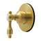 Kingston Brass Single-Handle Six-Way Diverter Valve with Round Trim Kit, Brushed Brass KS4037TAL - alternate 1