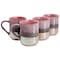 Gibson Home Copper Tonal 4 Piece 18 Ounce Stoneware Cup Set in Rose 142964.01 - alternate 2