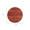 Homeroots 4' Red And Orange Round Abstract Indoor Outdoor Area Rug 545980 - alternate 3