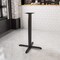 Flash Furniture Beverly 33'' x 33'' Restaurant Table X-Base with 4'' Dia. Bar Height Column XU-T3333-BAR-GG - alternate 4