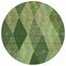 Homeroots 8' Green Mint Green And Sage Round Argyle Washable Indoor Outdoor Area Rug 613689 - alternate 4
