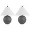 Jonathan Y Archer 21" Coastal Cottage Textured Resin/Metal Ridged LED Table Lamp, Gray, 2PK JYL9205B-SET2 - alternate 3