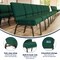 Flash Furniture 21"W Green Dot Fabric Church Chair w/ Basket, 4PK 4-FD-CH0221-4-GV-S0808-BAS-GG - alternate 4