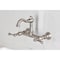 Kingston Brass Two-Handle Wall Mount Bridge Kitchen Faucet, Brushed Nickel KS3258BL - alternate 5