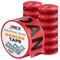 Jrex Safety Danger Tape Roll - 1000 Ft x 3 Inch Wide Each - Red, 12PK PDT-JR-12PK - alternate 1