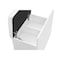 Homeroots 62" White Wood And Glass Six Drawer Vanity Table With Mirror Seating And Lights 643653 - alternate 5