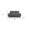 Homeroots 86" Gray Leather Sofa With Silver Legs 329499 - alternate 4