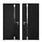Vdomdoors Steel Door Cynex 6777 Black Sidelight Exterior Window Stainless Inserts Single Modern Painted-W36+1 CYNEX6777EXD-BLK-W36+14 x H80-Right-hand Inswing - alternate 2
