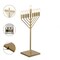 Vintiquewise Chabad Style Gold Finish Hanukkah Menorah for Entryway, Living Room, Office, and Kitchen with LED QI004693.GD - alternate 6