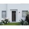 Vdomdoors Front Exterior Prehung Steel Door Ronex0144 Grey Transom Window Sidelite Entry Metal Modern Painted RONEX0144EXD-GRE-W36 X H80+16-LH-I - alternate 4