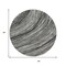 Homeroots 8' Taupe Charcoal And Ivory Round Abstract Washable Indoor Outdoor Area Rug 631259 - alternate 4