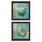 Homeroots Set Of Two Azurica I and Sea II 1 Black Framed Print Wall Art, 2PK 408061 - alternate 1