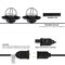Jonathan Y 10-Light Indoor/Outdoor 10 ft. Rustic Farmhouse LED G40 Metal Cage Shade String Lights, Black JYL8703A - alternate 4